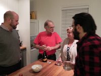 DSCN5302  Prosecco around the kitchen table