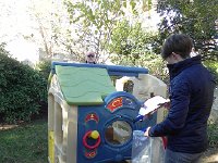 DSCN5354  a velcro target with tennis balls