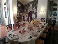 20150926 144110  Dining room table all set and waiting for the 1900s to return
