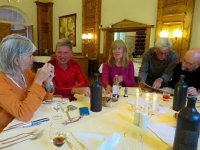 IMG 0159  Conferring about the wine and the day&#39;s different routes