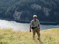 IMG 0220  Hans-Peter on Plan A with a view of the lake