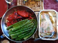 20160417 185024  17 April - roast peppers, asparagus, and salmon