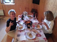 IMG 0102  Back at the gîte, dinner...