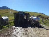 IMG 0079  After dropping Robin in Albertville, we drove to the Cold de la Madelaine - field milking parlor