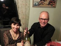 DSCN9273  Amy and Bruno and the bottle of Pommard