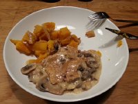 20161222 184247  Dinner - crepes with mushrooms and squash