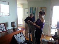 20160717 110104  On Sunday, Bri reviewed some of her stuff left in Montreux