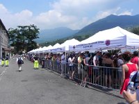 DSCN6791  This is the line to get on the train to leave the town of Sulzano where the pier touched the land.