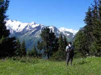 DSCN7075  Soon we are on the ridge with a view back to Mont Blanc