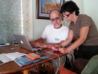 20160723 183332  Green placemats because Amy was dining with us. Here we are dépanning someone in Paris