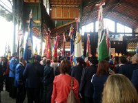 20160618 194035  Calvacade of flags under the Covered Market