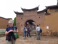 DSCN6625  The gang heads out the gate and toward the river