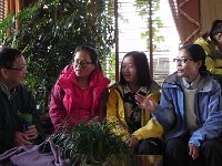 DSCN6713  Su Wei chatting up the students on the field trip to the glacier on Yulong Xue Mtn