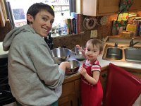 IMG 3247  7 March - Val helps her mom in the kitchen