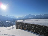 IMG 4687  15 March dawns beautiful over the still-closed Réfuge d l&#39;Arpont