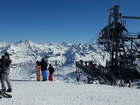 20160318 101047  The next morning we climbed to col that separated us from Tignes. We parted ways with J, F &#38; B headed back the way we had come the day before, while I dropped down into Tignes.  I found my way up to the top of the Grande Motte.