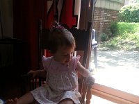 20160525 143708  Val rocking out on a chair brought down from Salt Point