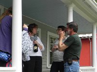 DSCN6290  After picking up Christine at Newark, doing business in New Canaan and collecting Nikki and Vivi at Bradley Field, we stopped in to visit Jeff and Zoë in Morris. They were waiting on the front porch.