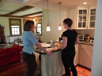 DSCN6350  Deirdre and Vivi at the Stilton Cottage