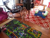 20160528 173055  Back home, Val runs around a pull toy from her grandmother&#39;s childhood