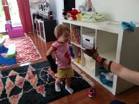 20160530 144423  Fun with hand puppets, just like for her mom and aunts