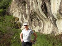 DSCN7731  Christine beneath the rocks