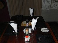 DSCN7966  Rather fancy place setting for dinner