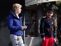 IMG 3463  Head of the committee for the Foire des Planches (an interior decorator) and guy dressed up in the emblematic uniform of the village