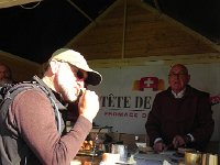 DSCN7511  You need a special device to scrap off a leaflet of Tete de Moine.