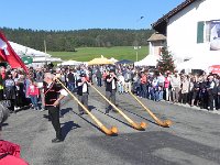 DSCN7571  The alpenhorns moved and were joined by the flag thrower