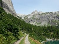 20160903 105156  Flanking the lake, pass dead ahead but high above us