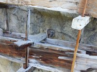 20160925 125651  Wooden beams are wedged into square holes in the limestone