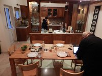 DSCN3792  dinner back in Mary Jo and Paul&#39;s rental house