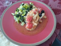 20170414 183514  14 April leeks and fish (?)