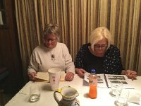 IMG 2457  Diane and sister Carolyn studying the Cades Cove material