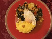 IMG 2097  dinner of garlicky swiss chard plus