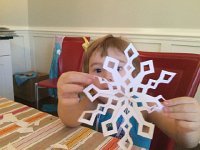 IMG 4573  Val working with Christine to make snowflakes