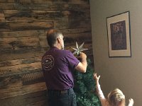 IMG 4583  setting up the household&#39;s existing small tree in the playroom