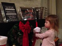 IMG 6022  at home, Val helps arrange the decorations on the mantel
