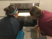 IMG 4763  back at home, the blondies makesure that the buche dough doesn&#39;t sneak out of the oven