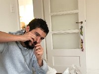 IMG 6161  Nico smelling his beard oil