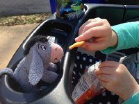 IMG 4202  Eeyore&#39;s a little hungry so Val gives him a gold fish cracker