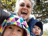 IMG 4017  Titine, Val and Liam (cold day)