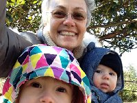 IMG 4018  Titine, Val and Liam (cold day)