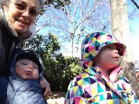 IMG 4020  Titine, Val and Liam (cold day)