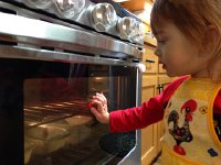 IMG 4070  After day care, Titine and Val make Valentine&#39;s Day brownies