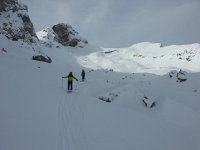 20170212 120215  Dabid and Christian coming down from Lanchenaire to Col de Chaudin