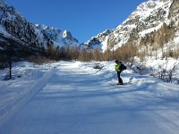 20170219 095200  David on the way up the groomer toward the Col