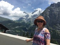 IMG 8678  Toni with the Eiger in clouds
