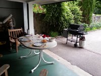 20170701 185122  set up for steak grilling at David&#39;s garage